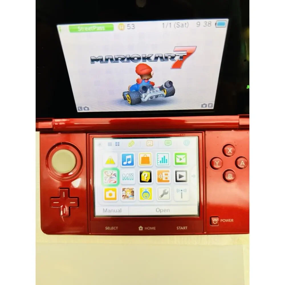 Nintendo 3DS Flare Red Complete in Box CIB Excellent Condition CRT-001